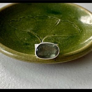 Sundance Moss Aquamarine Sterling Ring sz6